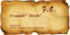 Frankó Ottó névjegykártya