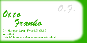 otto franko business card