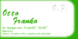 otto franko business card